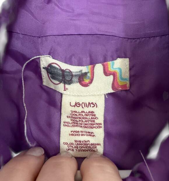 Vintage Ocean Pacific OP Junior XL Fits Women S Stripe ZipUp Puff Ski Vest - Picture 4 of 8